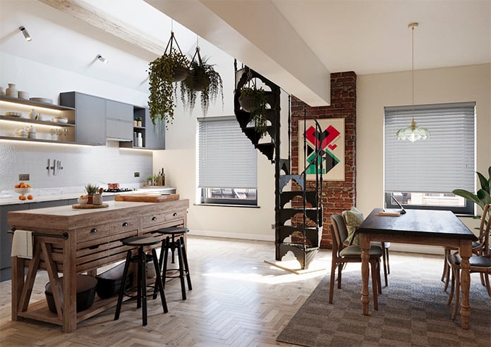 Ecowood, Tranquil Grey Satin - Motorised Venetian Blind - Image 6